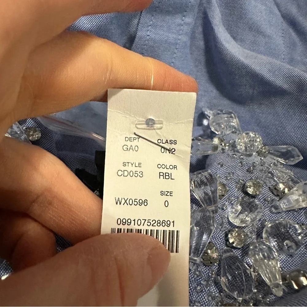 J crew Collection shrunken button-up shirt in embellished brushed cotton oxford